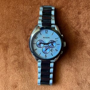 Nixon The Bullet Chrono Silver Sky Gunmetal Watch